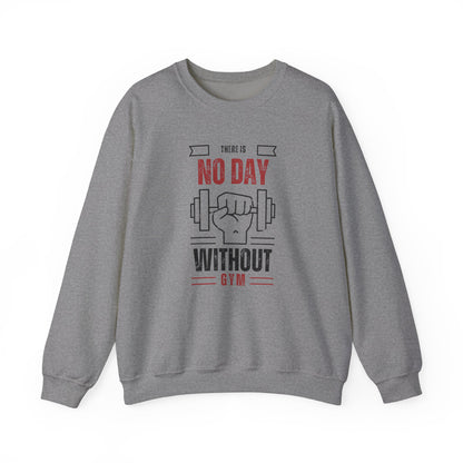 Motivational Gym Sweatshirt – No Day Without Gym