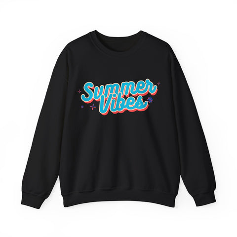 Retro Summer Vibes Crewneck Sweatshirt, Cozy Unisex Pullover, Perfect for Pool Parties, Beach Days, Summer Festivals, Gift Idea