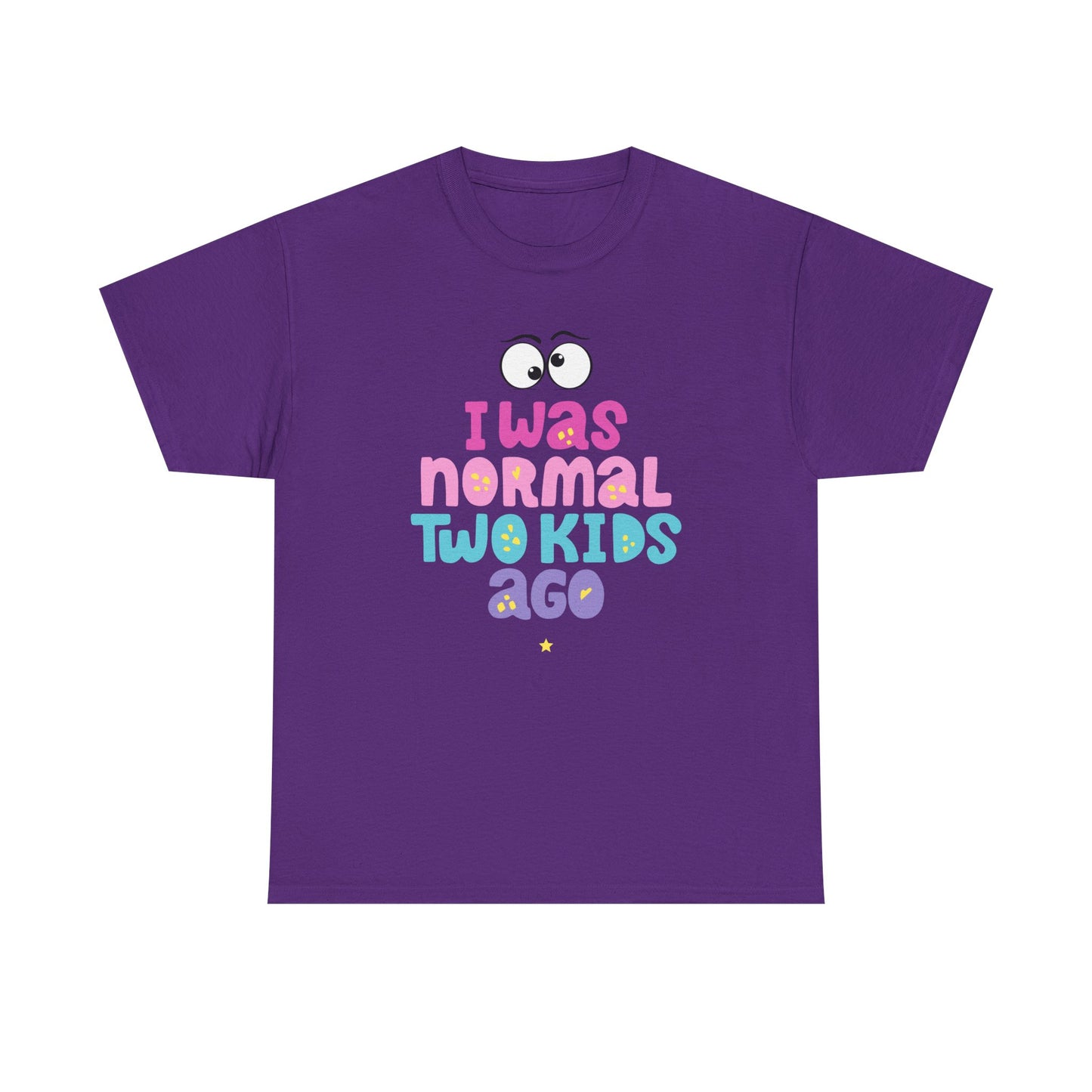 I Was Normal Two Kids Ago, Unisex Heavy Cotton Tee, Funny Parent T-Shirt, Gift for New Moms, Casual Wear, Baby Shower Gift, Family Humor