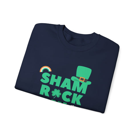 Sham Rock Unisex Sweatshirt, St. Patrick's Day Jumper, Lucky Clover Crewneck, Irish Holiday Pullover, Green Festival Top