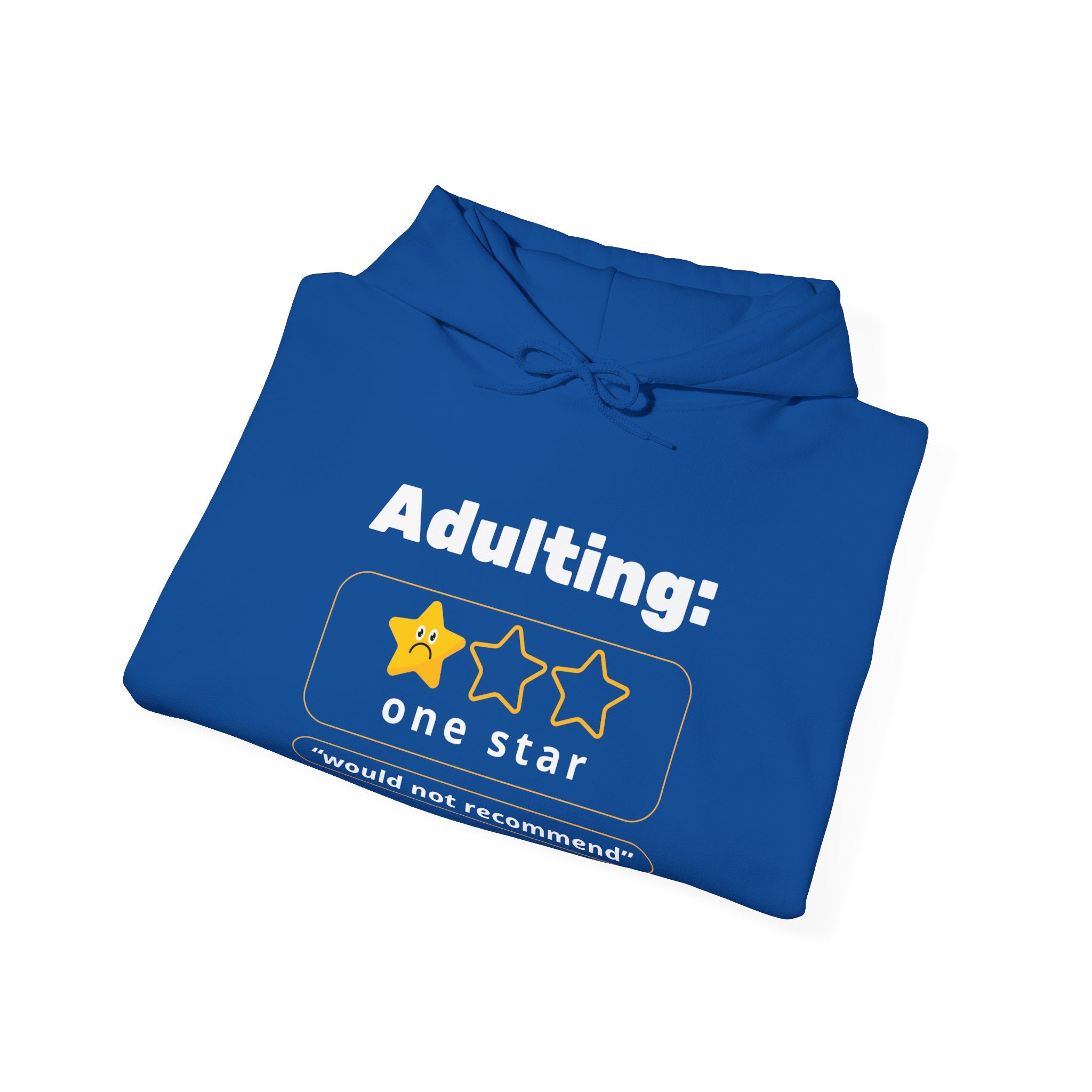 Funny Adulting Sweatshirt: Dark Humor Hoodie for Graduates, Gift for Birthdays, Minimalist Style, Review Themed Apparel
