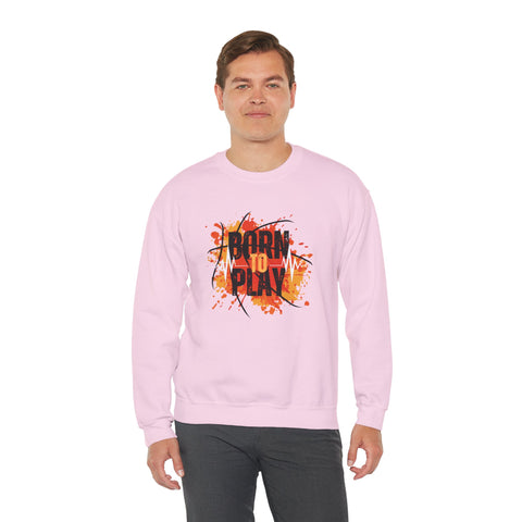 Motivational Crewneck Sweatshirt - Born to Plan, Cozy Sports Sweatshirt, Unisex Gift, Creative Apparel, Casual Wear, Fall Fashion