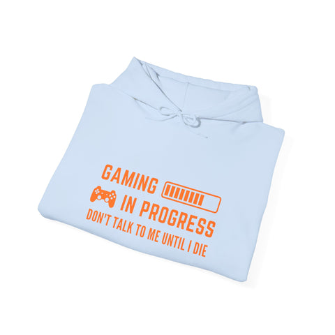 Gaming in Progress Hoodie, Unisex Gaming Sweatshirt, Funny Gamer Gift, Video Game Apparel, Gaming Merchandise, Cool Hoodie for Gamers
