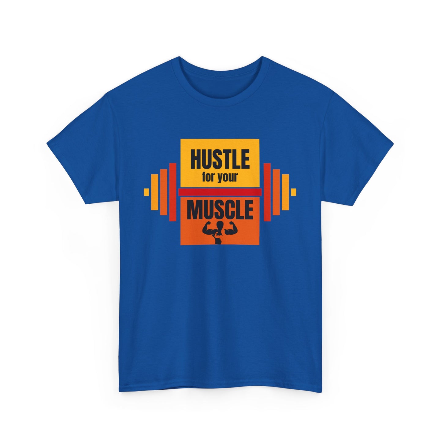 Hustle for Your Muscle Unisex Heavy Cotton Tee - Workout Gym Motivation Shirt