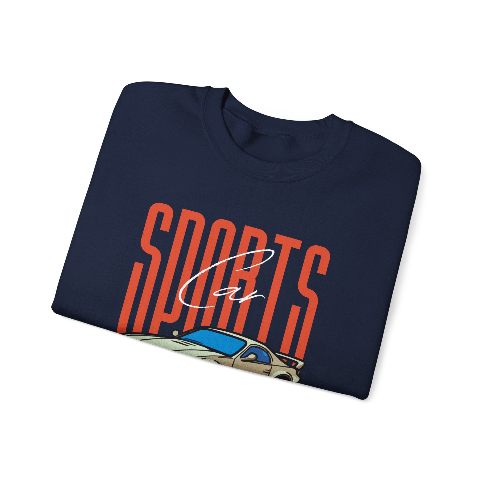 Sports Car Graphic Sweatshirt, Unisex Crewneck, Comfortable