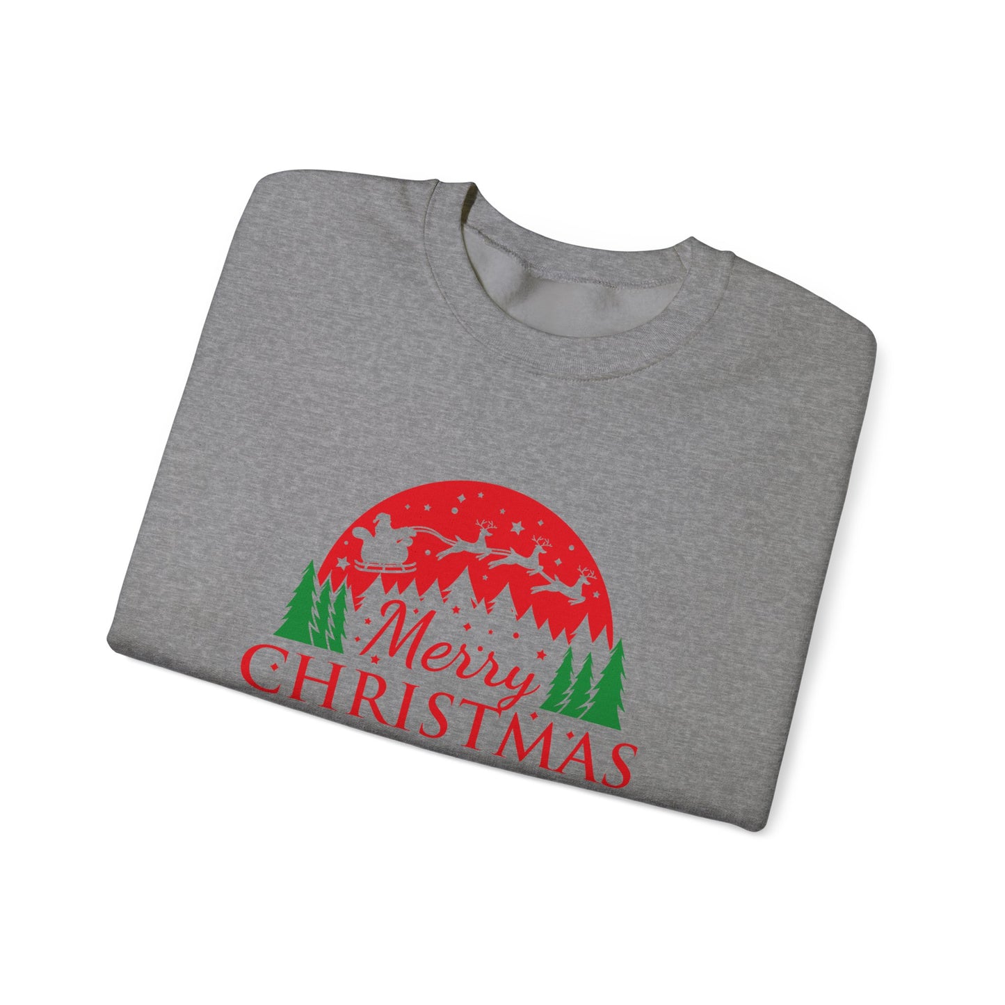 Merry Christmas Crewneck Sweatshirt, Cozy Holiday Sweatshirt, Winter Gift, Unisex Sweater, Christmas Celebration Apparel