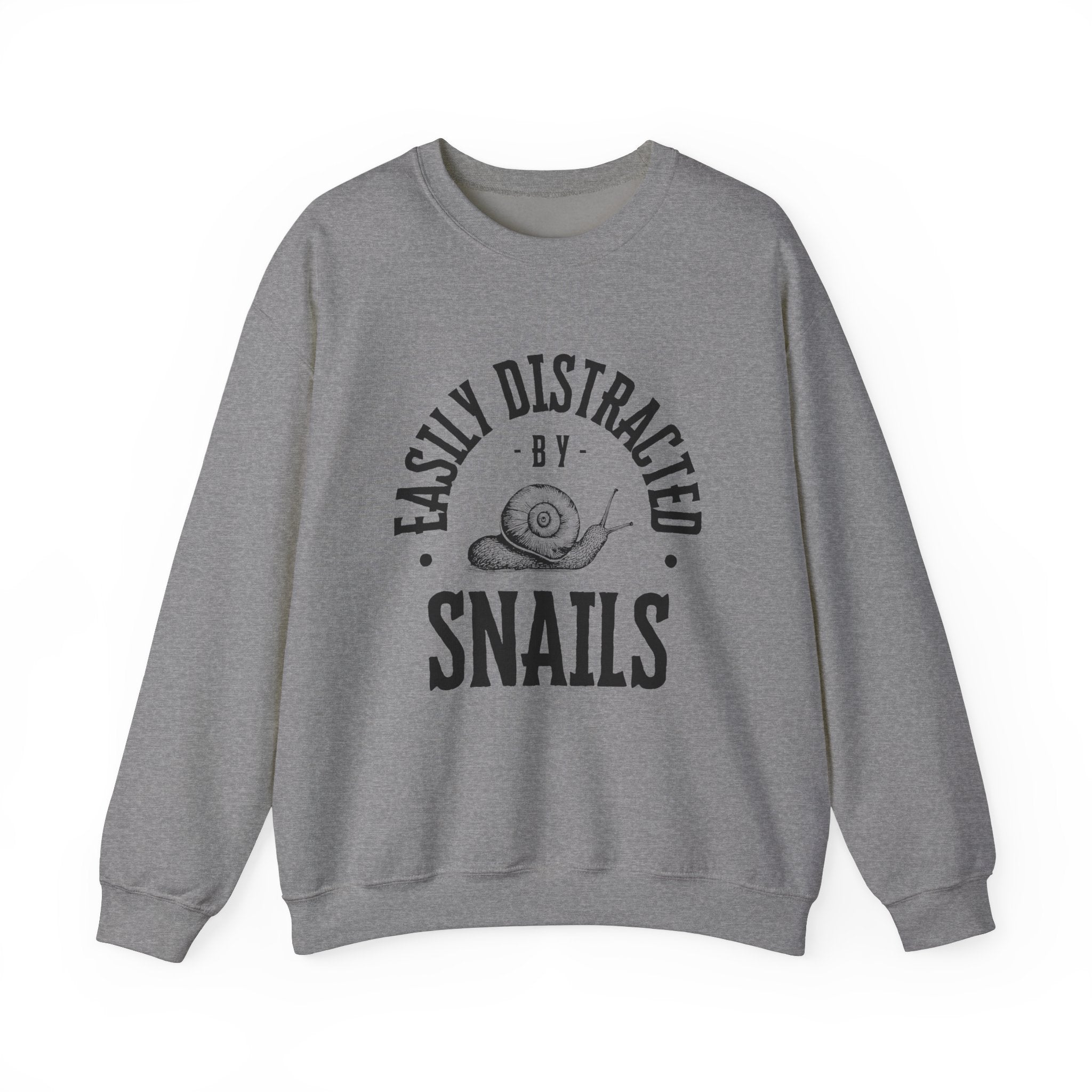 Snail Lover Sweatshirt, Funny Nature Gift, Cozy Crewneck, Distracted by Snails, Birthday Present, Relaxed Pullover, Casual Jumper