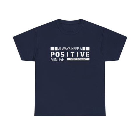 Positive Mindset Unisex Heavy Cotton Tee, Inspirational Shirt, Motivational T-Shirt, Gift for Friends, Casualwear