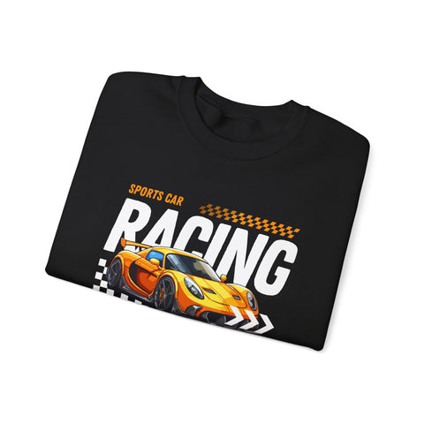 Sporty Racing Sweatshirt for Car Enthusiasts, Unisex Crewneck Pullover, Perfect for Racing Events, Casual Wear