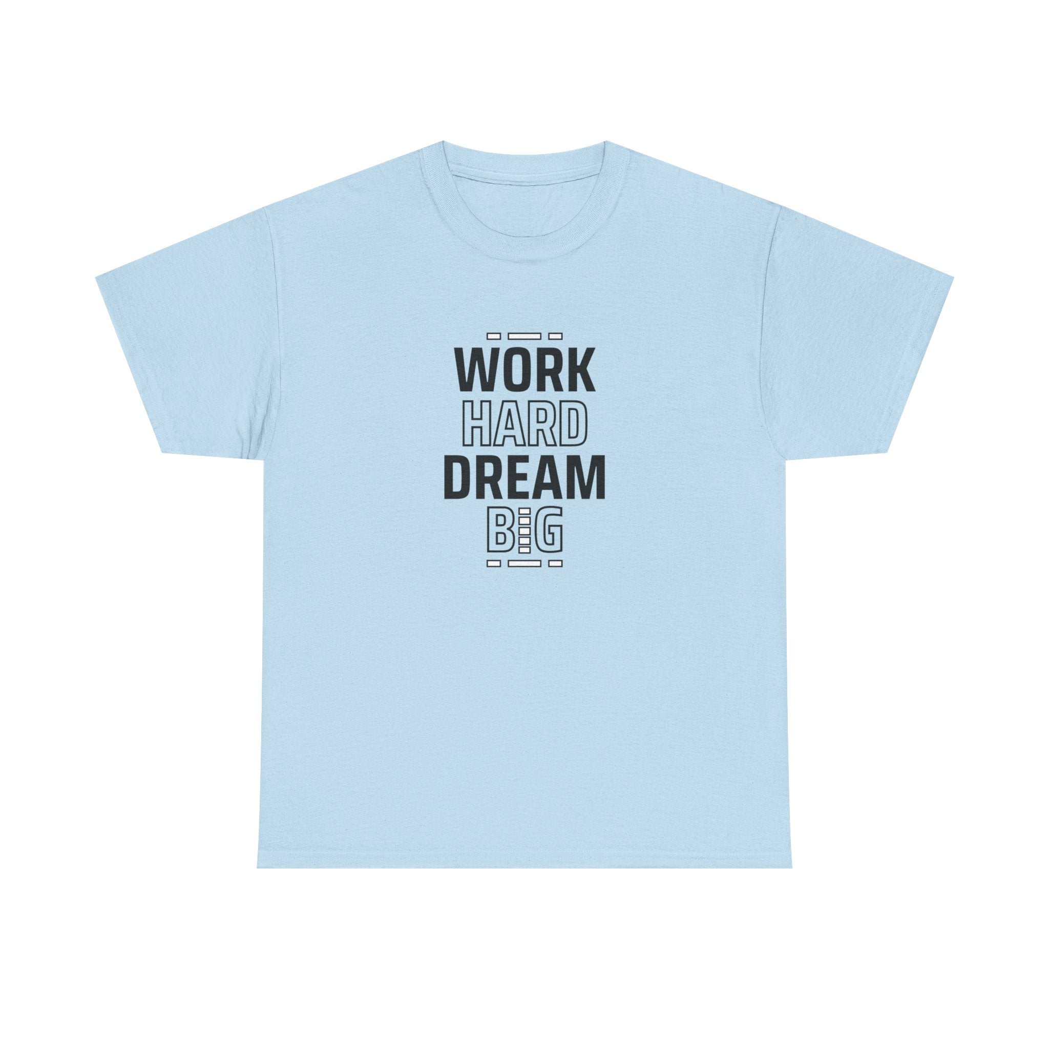 Motivational Unisex Heavy Cotton Tee - Perfect for Dreamers, Visionaries, Entrepreneurs, Inspirational Gift, Casual Wear, Work Hard Dream,