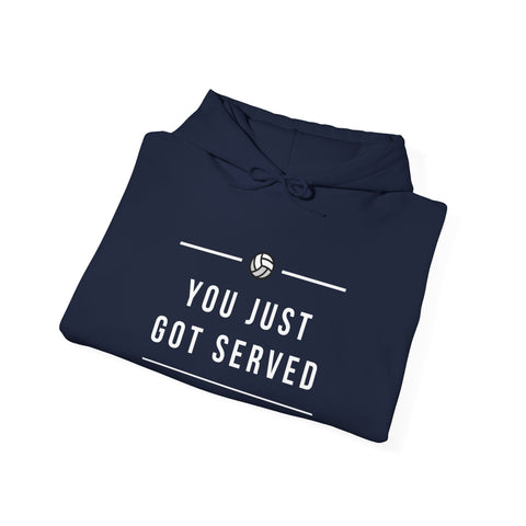 YOU JUST GOT SERVED Unisex Heavy Blend™ Hooded Sweatshirt, Funny Sports Sweatshirt