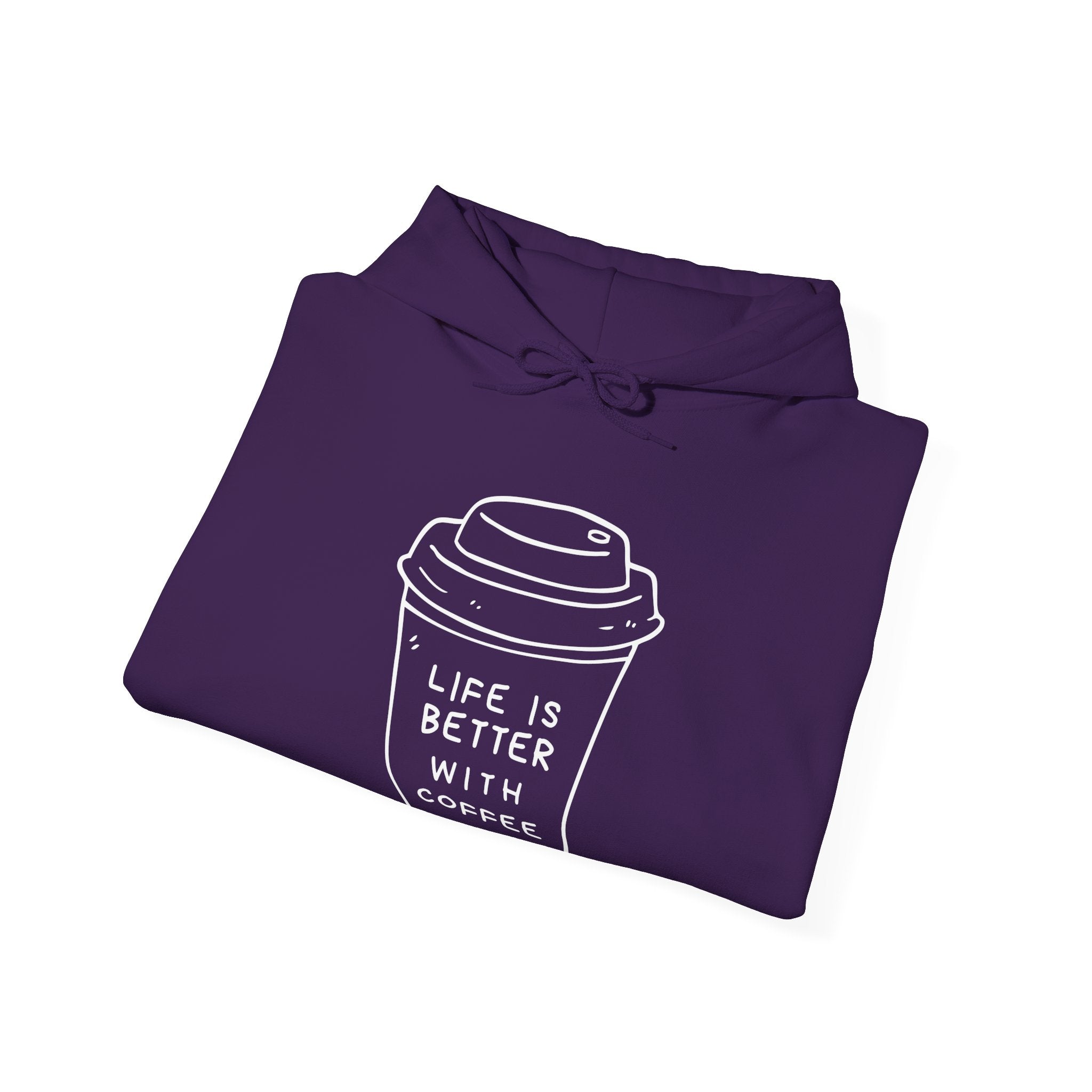 Coffee Lover's Unisex Hoodie, Life is Better with Coffee Sweatshirt, Cozy Gift for Coffee Enthusiasts, Perfect for Holiday Relaxation