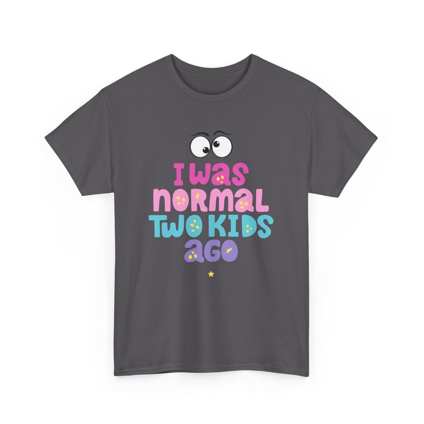 I Was Normal Two Kids Ago, Unisex Heavy Cotton Tee, Funny Parent T-Shirt, Gift for New Moms, Casual Wear, Baby Shower Gift, Family Humor