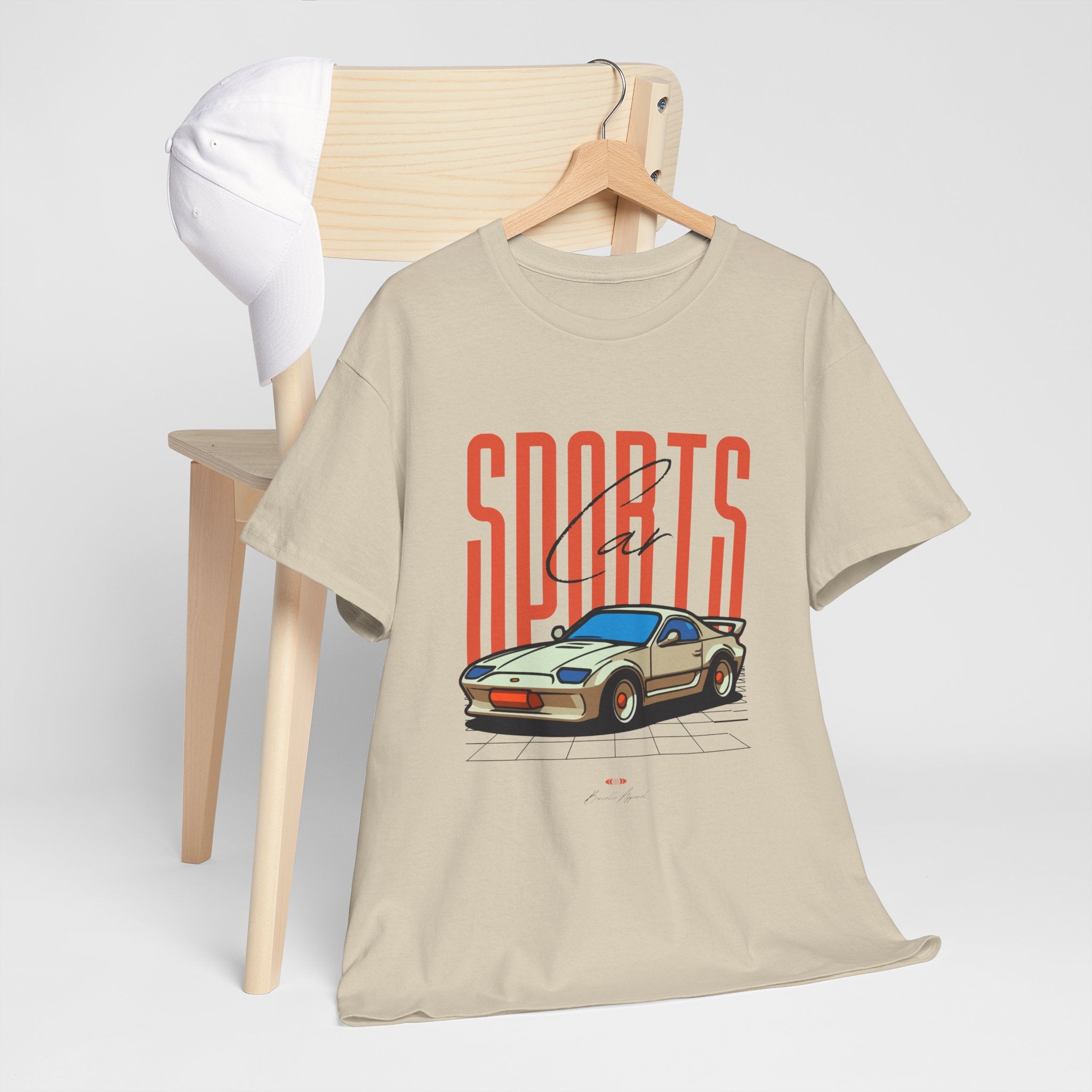 Sports Car, Unisex Heavy Cotton Shirt, Casual Streetwear, & Comfort