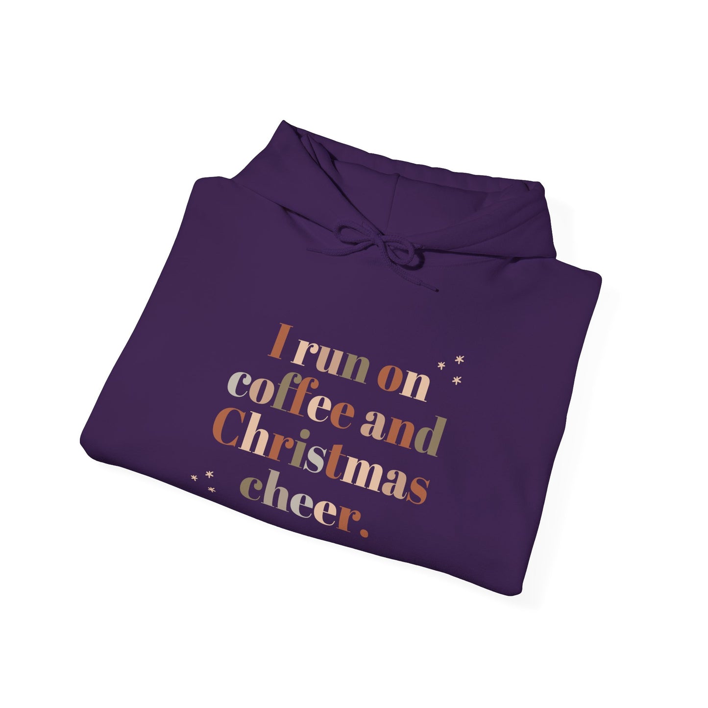 I Run on Coffee and Christmas Cheer Hoodie, Cozy Christmas Sweatshirt, Holiday Gift, Winter Apparel, Christmas Cheer Hoodie, Unisex