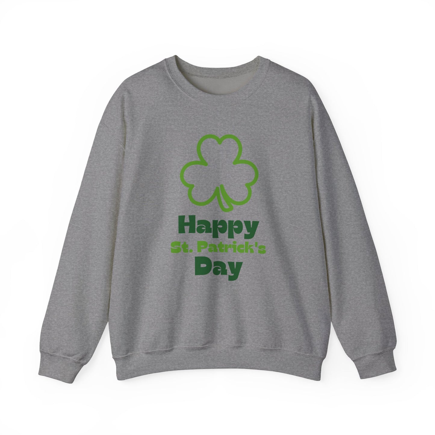 St Patrick's Day Sweatshirt, Cozy Crewneck for Celebrations, Unisex Holiday Apparel, Green Shamrock Design, Festive Clothing, Saint Paddy's