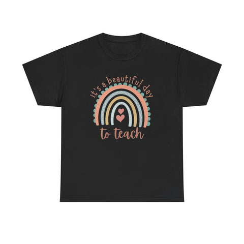 Teacher Rainbow Tee, Inspirational Educator Gift, Classroom Style Shirt, Teacher Appreciation Day Present, Cute Unisex Top
