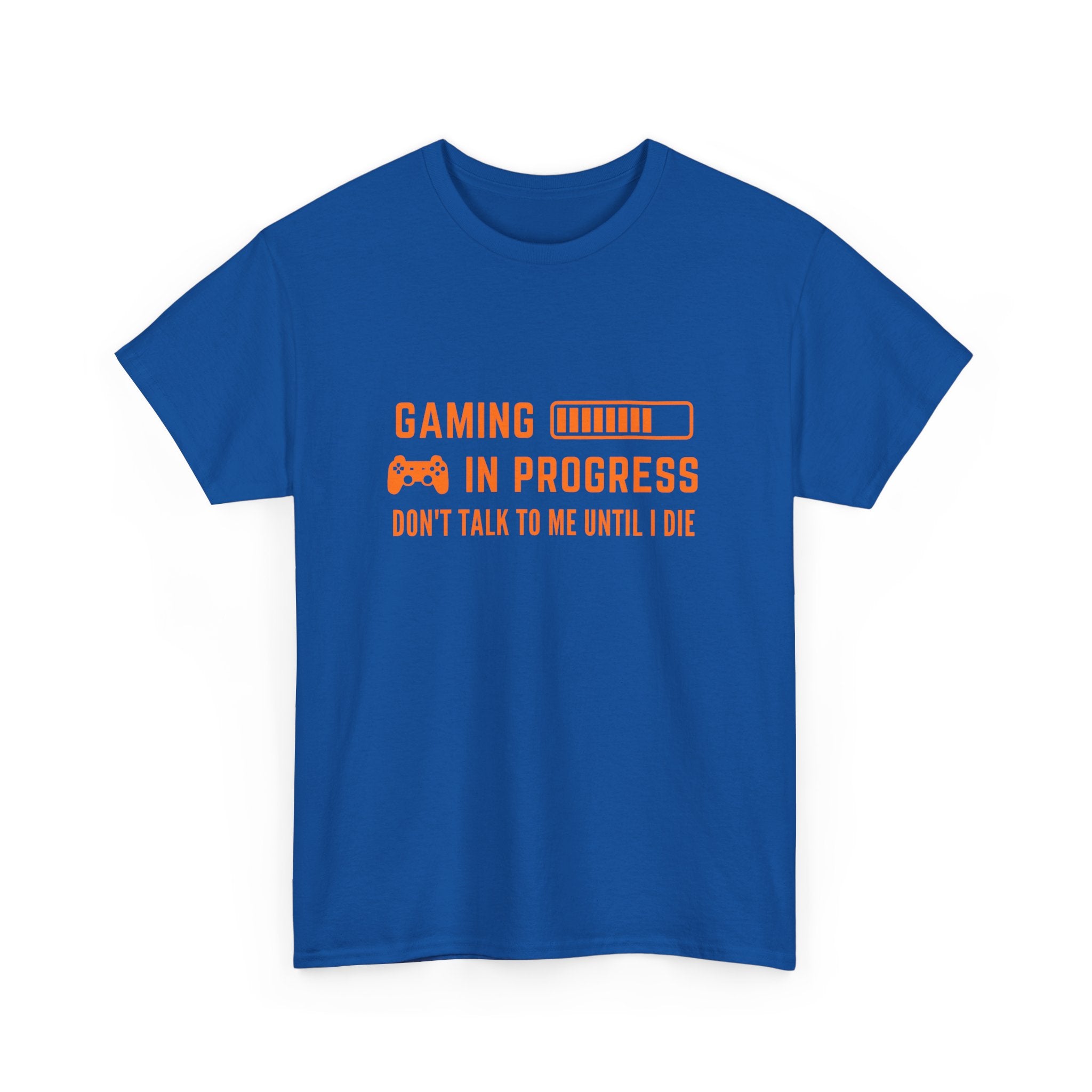Gaming In Progress Unisex Heavy Cotton Tee, Gamer Gift, Funny Shirt, Birthday Present, Video Game Lover Tee, Casual Wear