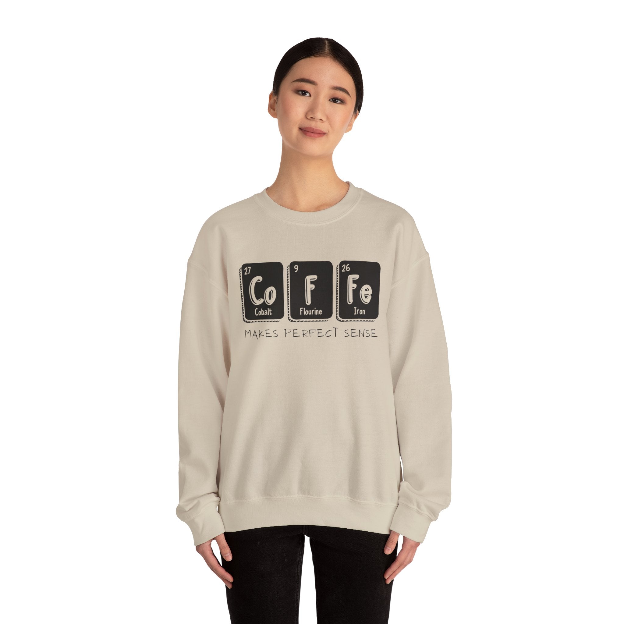 Coffee Elements Crewneck Sweatshirt - Cozy Coffee Lover Gift, Science Pullover, Unisex Casual Apparel, Coffee Gift idea, Coffee Theme