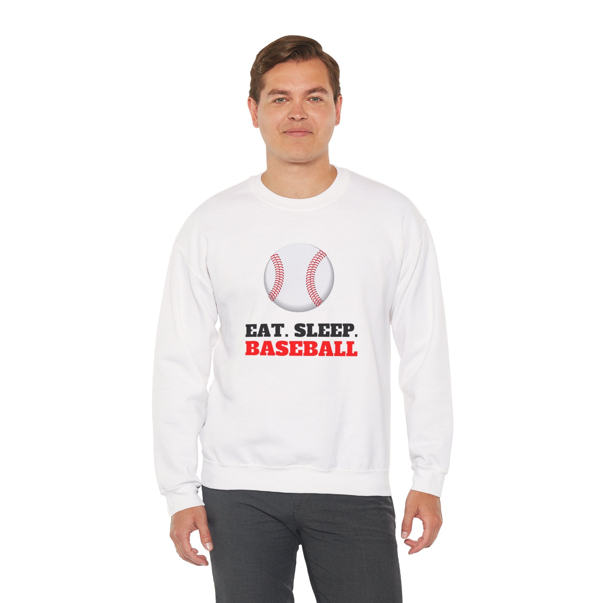 Baseball Sweatshirt - Eat Sleep Baseball, Unisex Crewneck, Gift for Baseball Fans, Sports Apparel, Cozy Sweatshirt