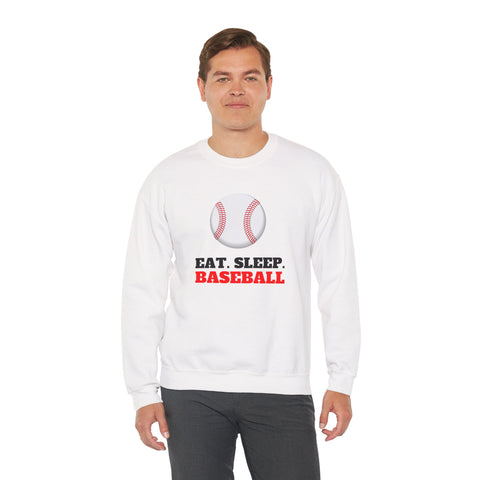 Baseball Sweatshirt - Eat Sleep Baseball, Unisex Crewneck, Gift for Baseball Fans, Sports Apparel, Cozy Sweatshirt