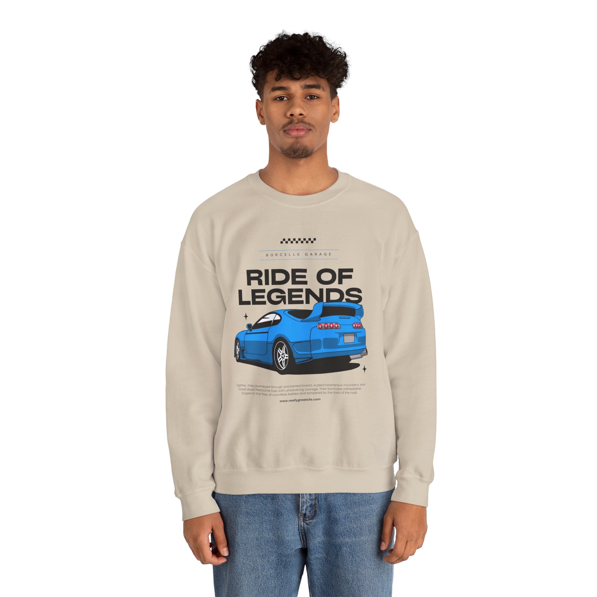 Ride of Legends Unisex Heavy Blend™ Crewneck Sweatshirt, Casual Car Sweatshirt
