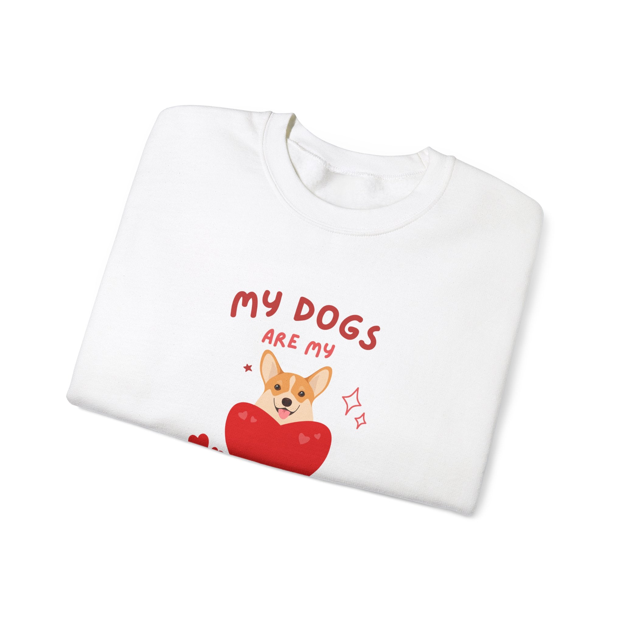 My Dogs Are My Valentine Sweatshirt, Cute Dog Lover Gift, Unisex Crewneck, Warm Valentine's Apparel, Cozy Pet Lover Clothing, Dog Lover
