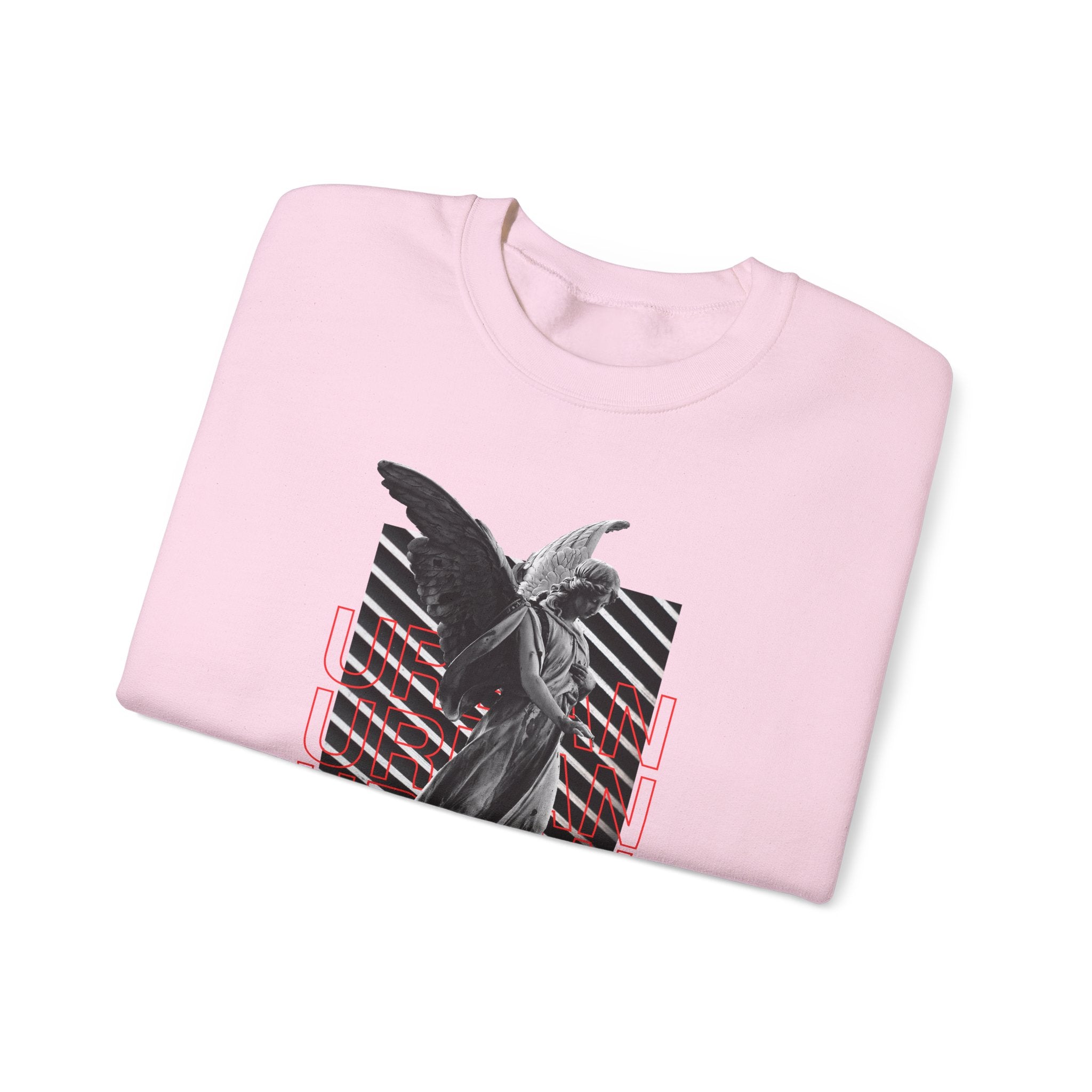 Urban Angel Graphic Sweatshirt, Unisex Crewneck Sweatshirt, Casual Streetwear, Perfect for Gift, Cozy Layering