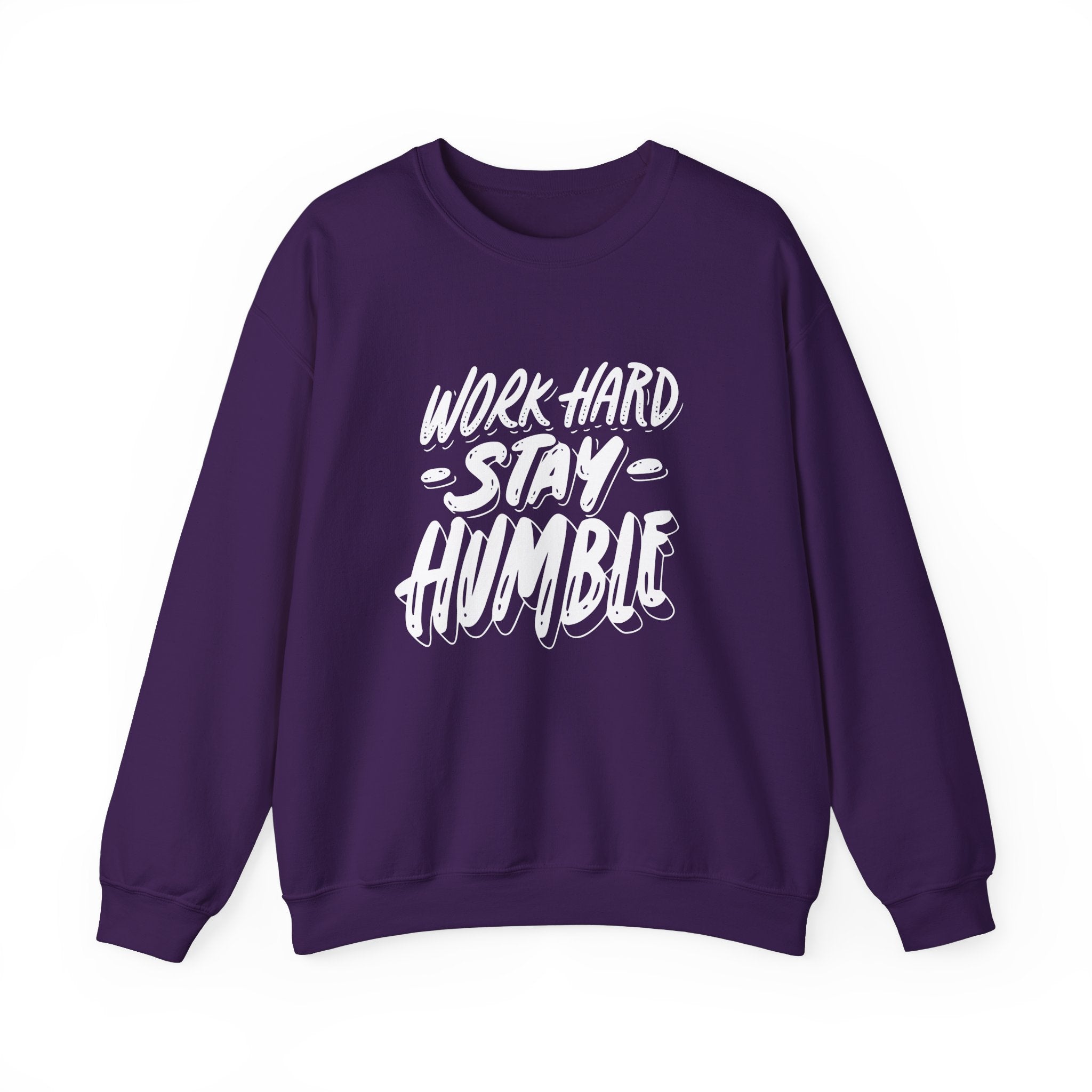 Inspirational Crewneck Sweatshirt - Work Hard Stay Humble, Motivational Gift, Cozy Apparel, Unisex Sweatshirt, Casual Wear