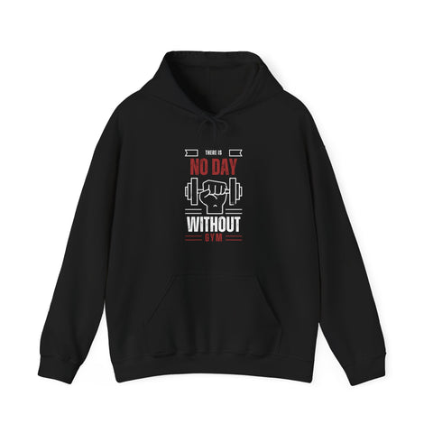 Motivational Gym Unisex Sweatshirt, No Day Without Fitness, Workout Gear, Gift for Gym Enthusiasts, Hoodie Apparel
