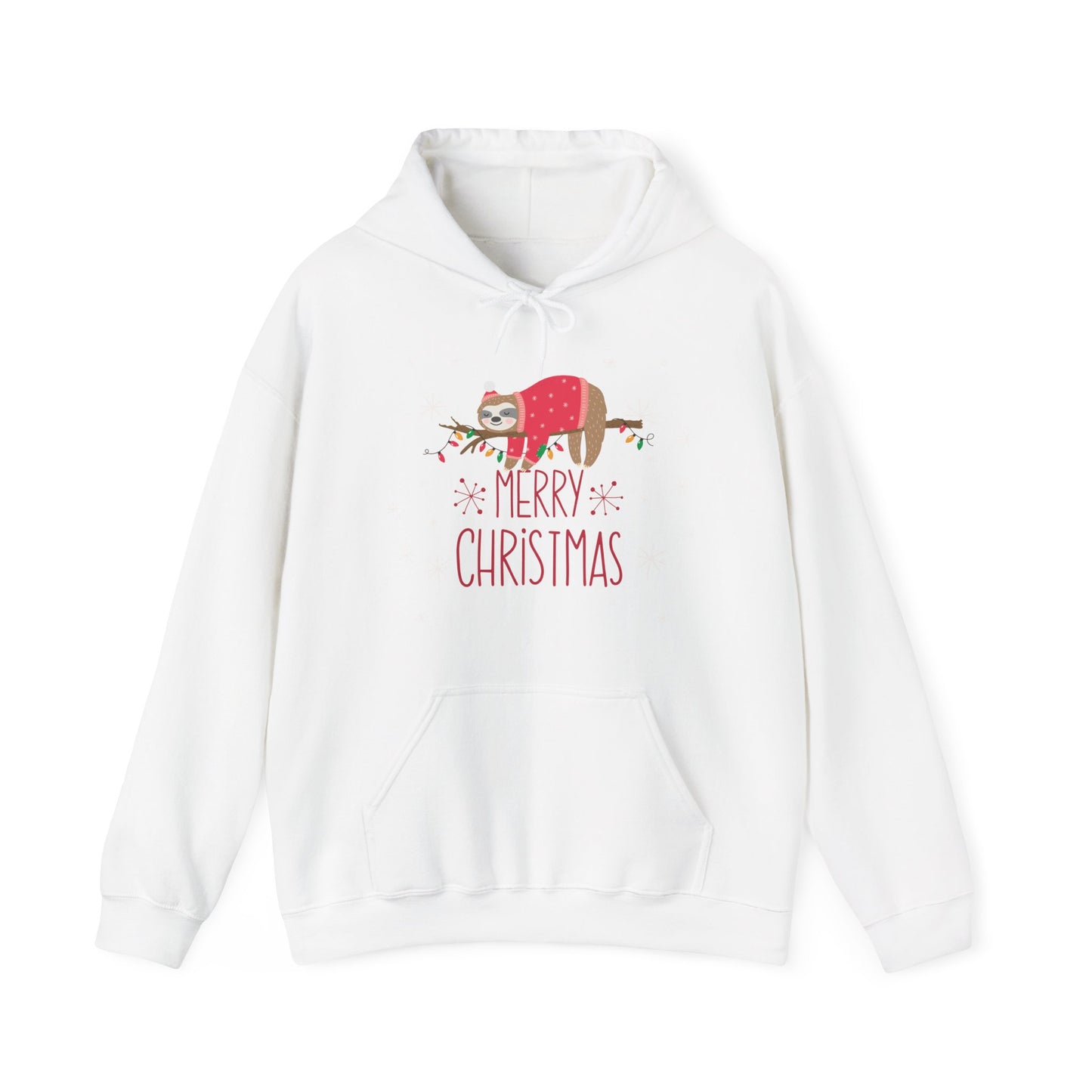 Cute Sloth Merry Christmas Hoodie, Holiday Sweatshirt, Festive Gift, Winter Apparel, Cozy Unisex Clothing