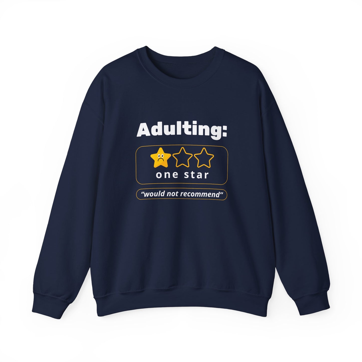 Adulting Review Sweatshirt - Funny Unisex Heavy Blend™ Crewneck