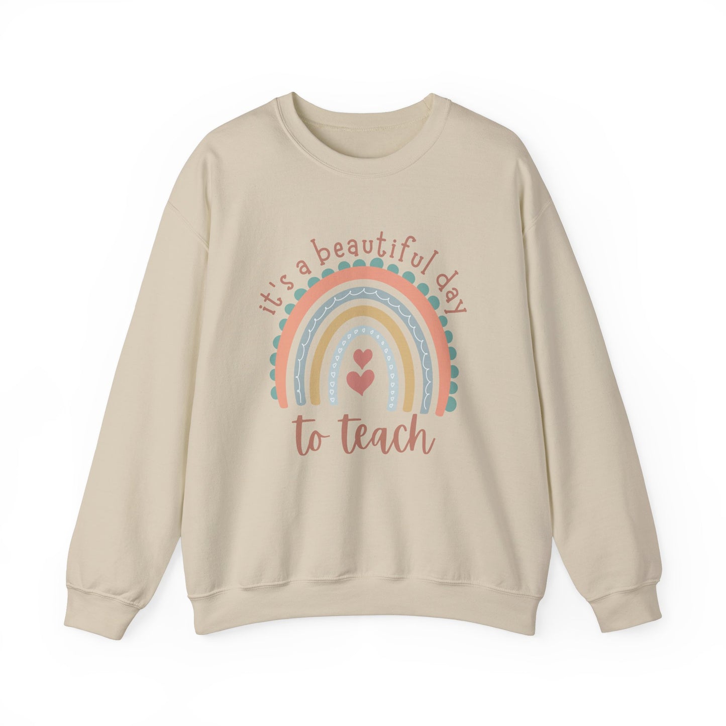 Rainbow Teacher Sweatshirt - Perfect Gift for Educators, Classroom Apparel, Cozy Style for Teachers, Back to School