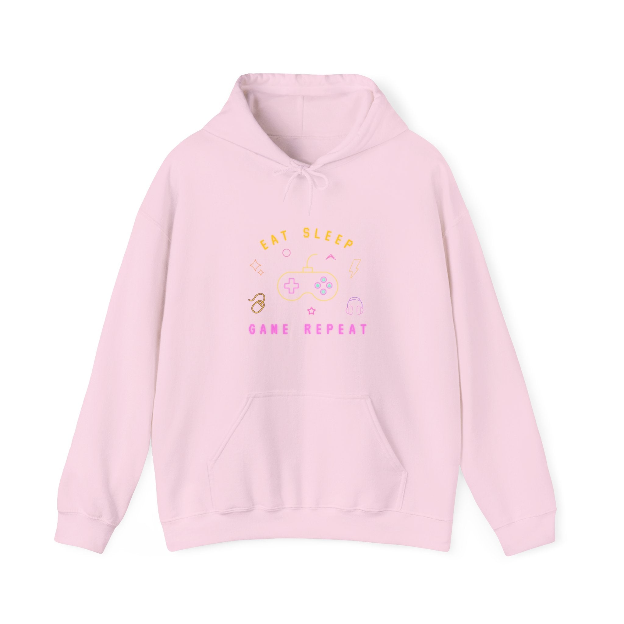 Gaming Life Hoodie, Unisex Sweatshirt, Cozy Gamer Apparel, Casual Wear, Gifts for Gamers, Sleep Game Repeat