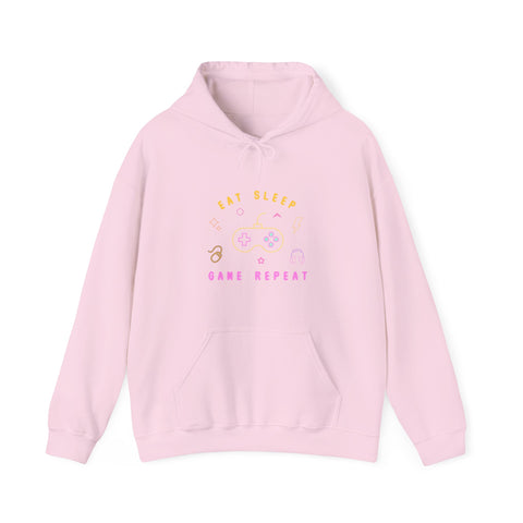 Gaming Life Hoodie, Unisex Sweatshirt, Cozy Gamer Apparel, Casual Wear, Gifts for Gamers, Sleep Game Repeat