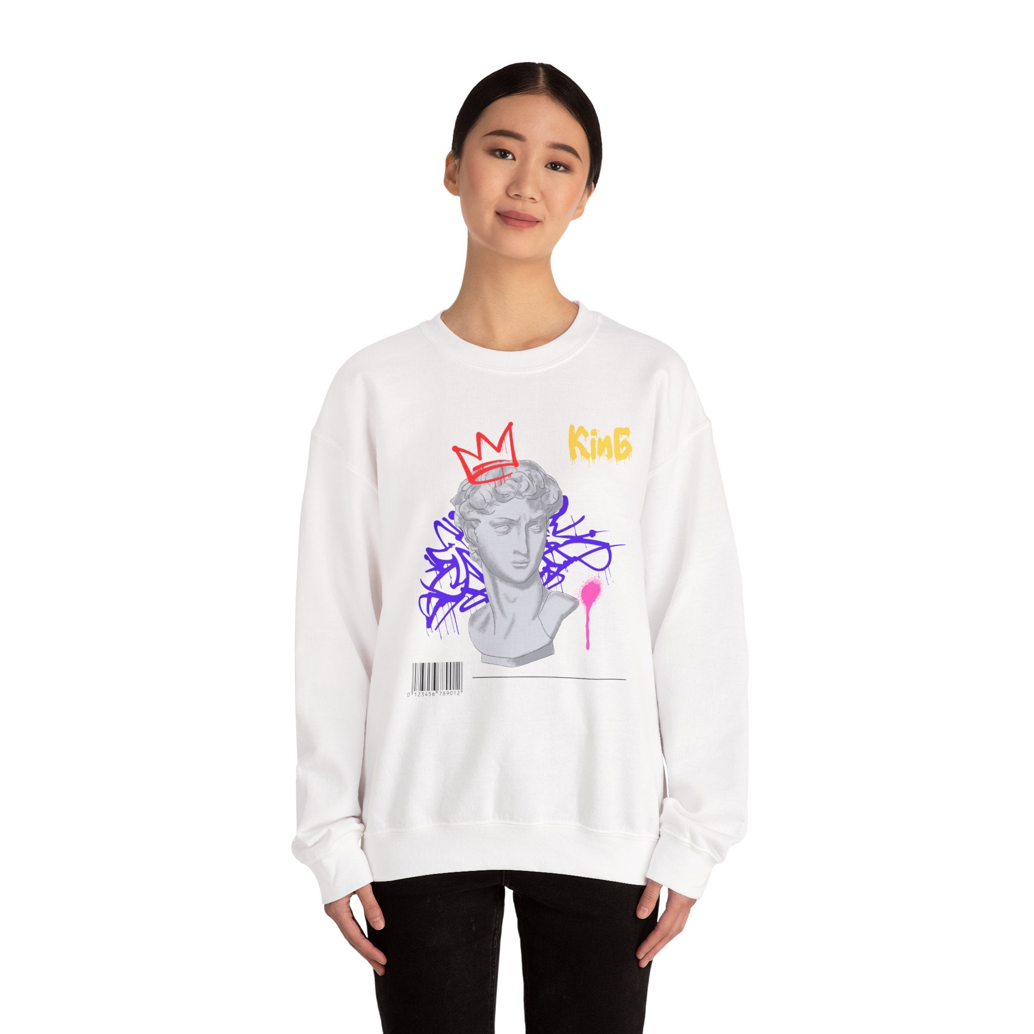 Modern Artistic Sweatshirt, Unisex Pullover, Trendy Graphic Sweater, Streetwear Fashion