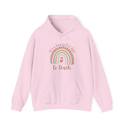 Rainbow Teacher Hoodie | Cozy Educator Gift, Teacher Appreciation, Back to School, Classroom Style, Inspirational Apparel, Unisex Sweatshirt