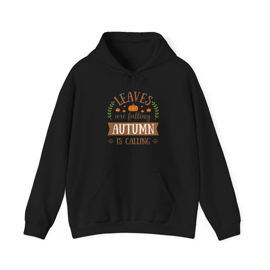 Autumn Leaves Falling Unisex Hoodie, Fall Season Sweatshirt, Cozy Hooded Jumper, Nature Lover Gift, Warm Pullover, Fall Clothing