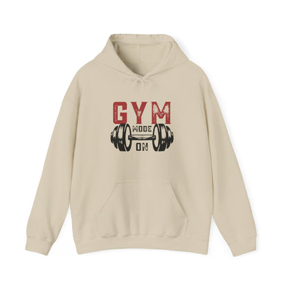 Gym Mode Hoodie, Fitness Sweatshirt, Workout Apparel, Cozy Gift for Gym Enthusiasts, Motivational Sportswear