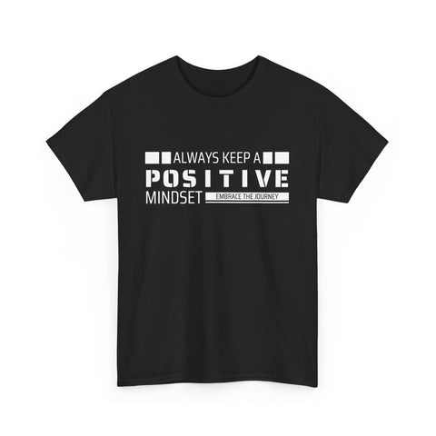 Positive Mindset Unisex Heavy Cotton Tee, Inspirational Shirt, Motivational T-Shirt, Gift for Friends, Casualwear