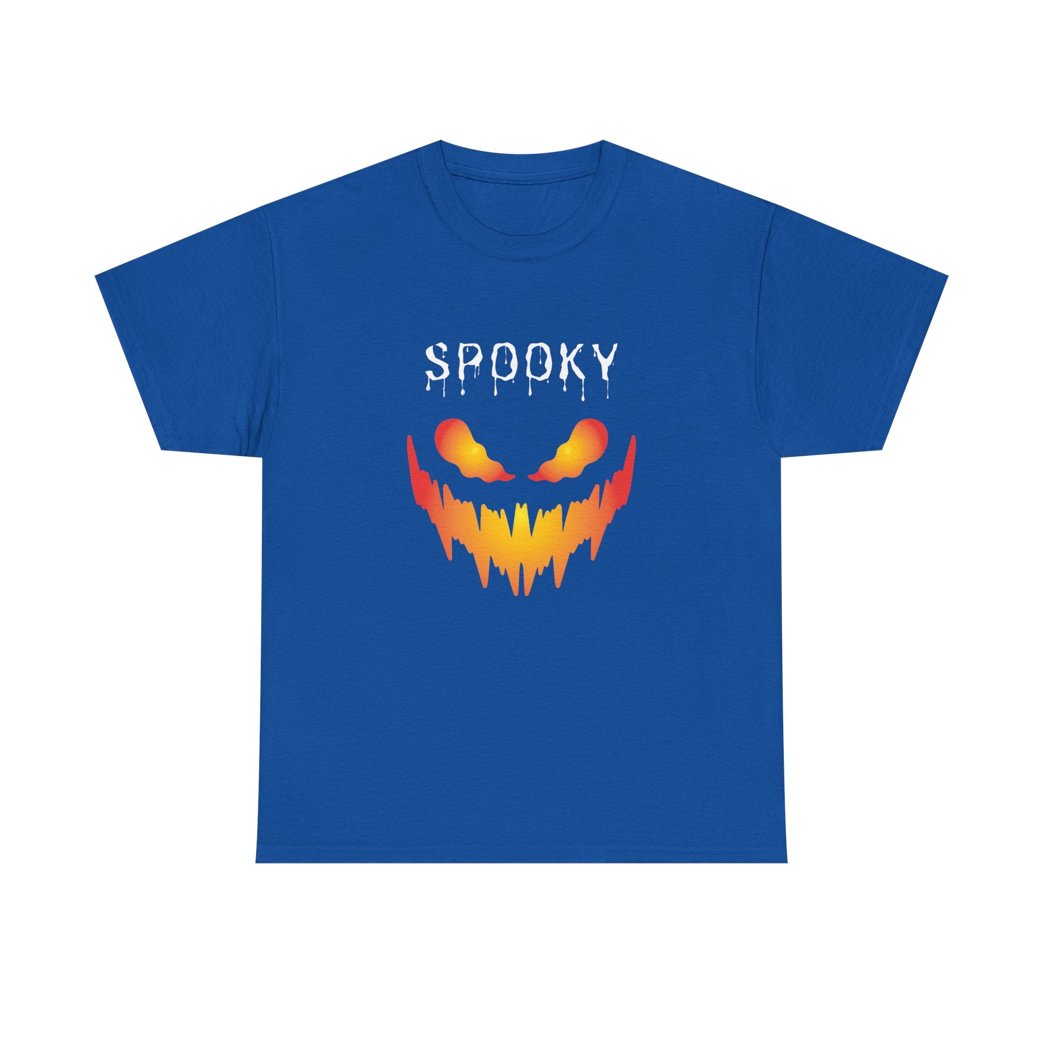 Spooky Halloween Tees, Unisex Heavy Cotton Tee for Fall, Ghostly Graphics Shirt, Halloween Apparel