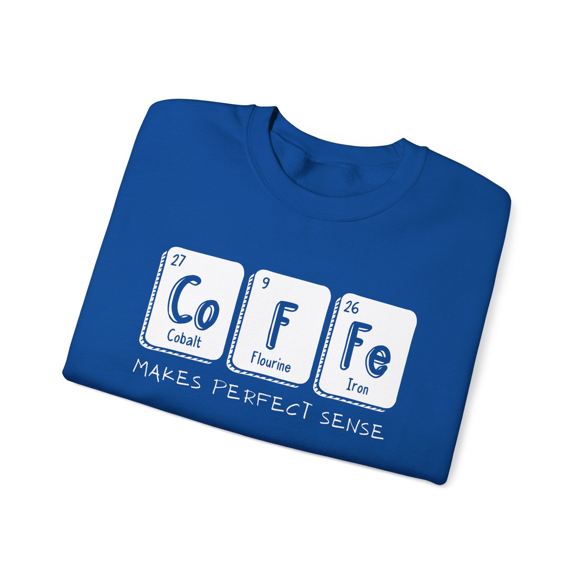 Coffee Elements Crewneck Sweatshirt - Cozy Coffee Lover Gift, Science Pullover, Unisex Casual Apparel, Coffee Gift idea, Coffee Theme