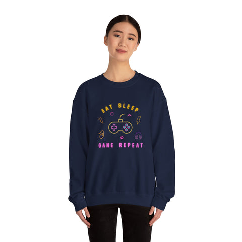 Gamer Crewneck Sweatshirt, Unisex Sweatshirt, Gaming Apparel, Casual Wear, Gifts for Gamers, Game Night Fashion