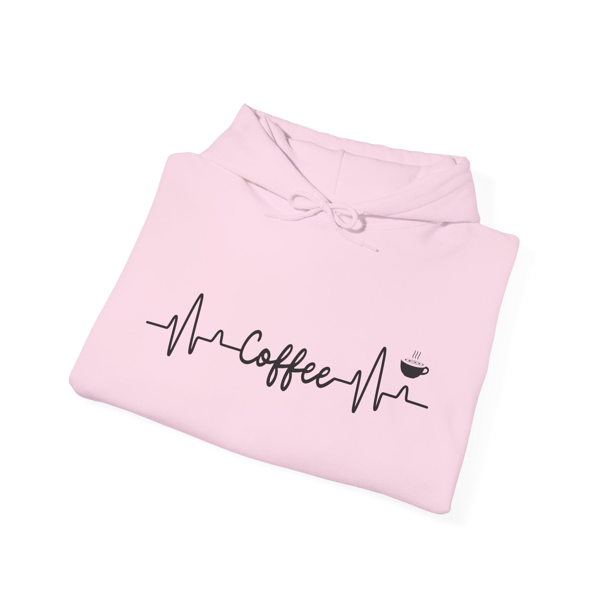 Coffee Heartbeat Hoodie, Gift for Baristas, Cozy Winter Wear, Birthday Gift, Relaxation Outfit, Coffee Lover Sweatshirt, Barista Gift,