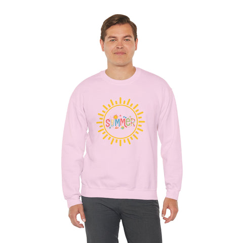 Cheerful Summer Sun Sweatshirt, Cozy Crewneck, Unisex Pullover, Vacation Wear