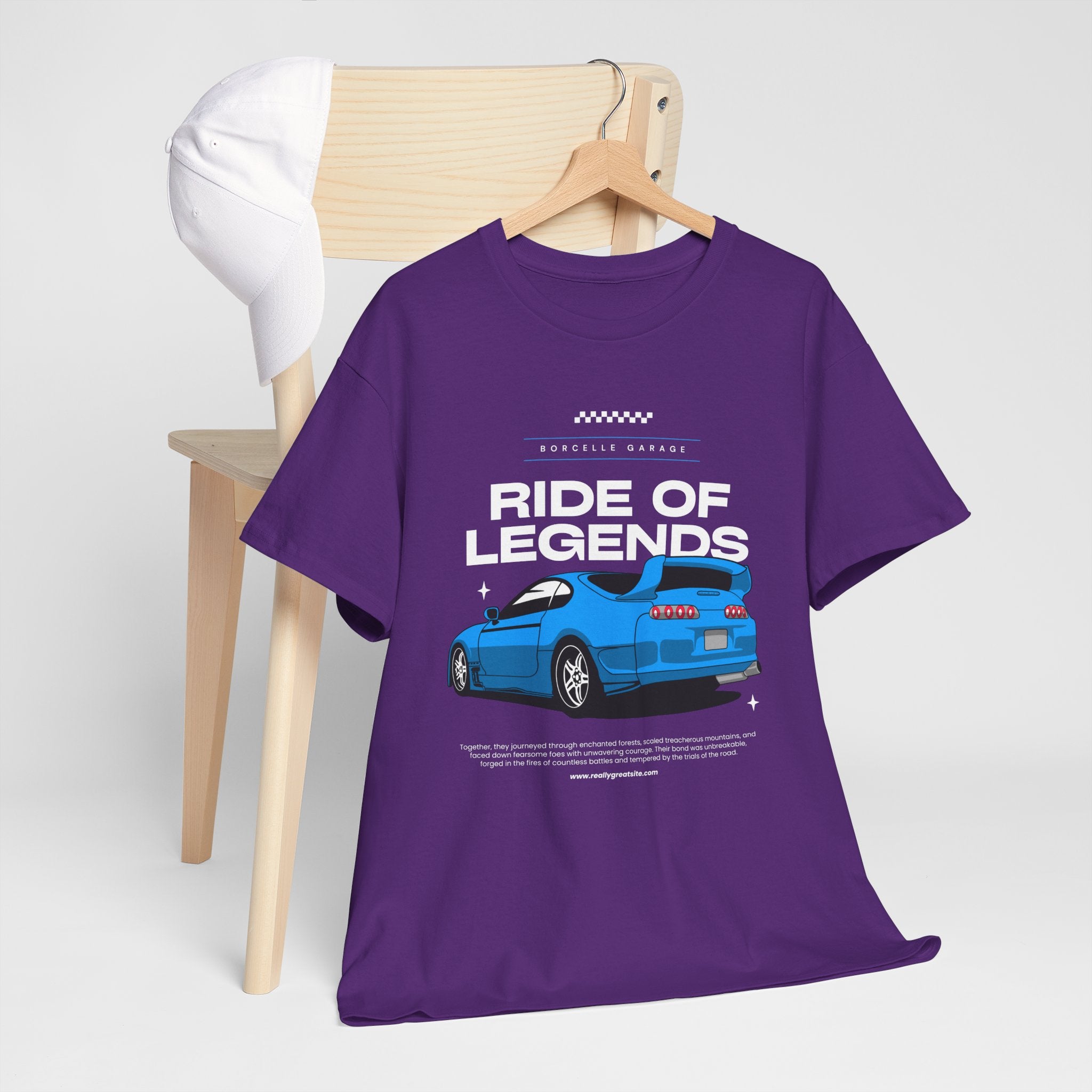 Ride of Legends Cotton Tee for Car Enthusiasts, Unisex T-Shirt, Vintage Car Fan Apparel