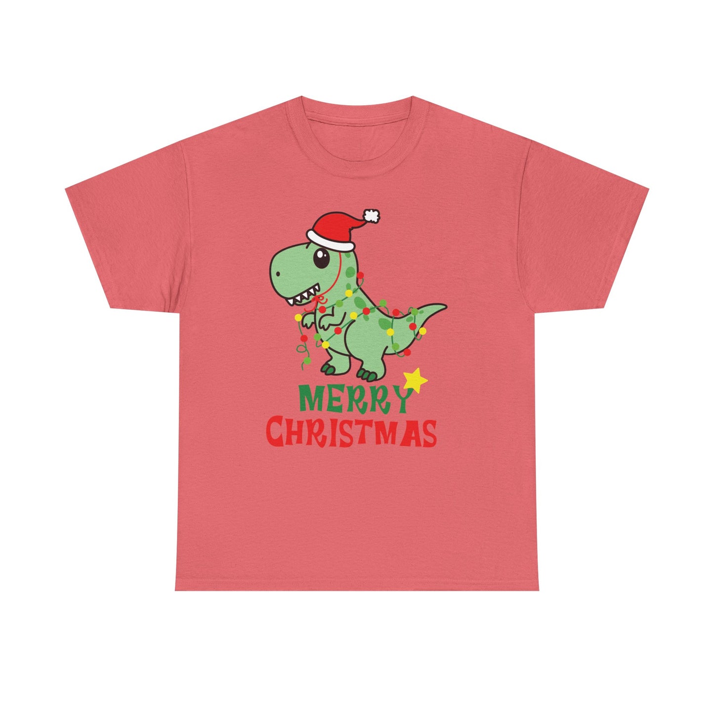 Merry Christmas Dino Tee, Cute Dinosaur Shirt, Unisex Holiday Tee, Fun Christmas Apparel, Gift for Dino Lovers