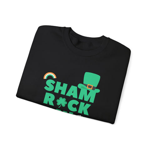 Sham Rock Unisex Sweatshirt, St. Patrick's Day Jumper, Lucky Clover Crewneck, Irish Holiday Pullover, Green Festival Top