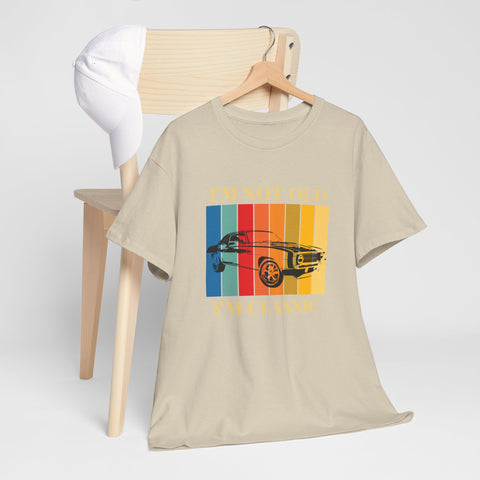 Funny Classic Car Unisex Heavy Cotton Tee - I'm Not Old, I'm Classic, Vintage Car Shirt, Birthday Gift, Retro Car Tee, Unique Gift, Car Enthusiast
