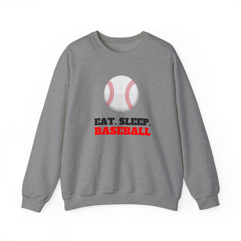 Baseball Sweatshirt - Eat Sleep Baseball, Unisex Crewneck, Gift for Baseball Fans, Sports Apparel, Cozy Sweatshirt